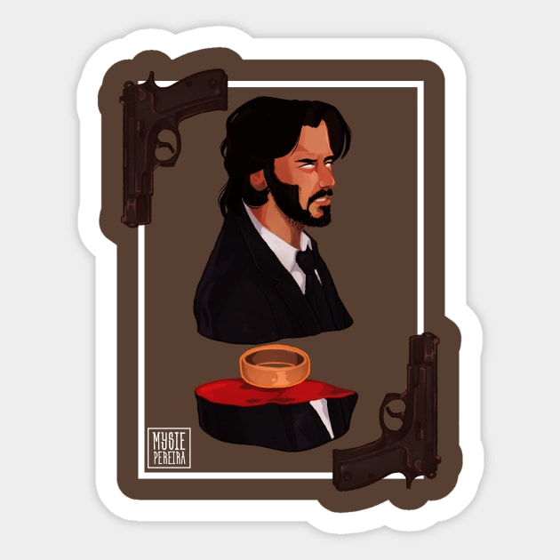 Baba Yaga Sticker by Mysie Pereira